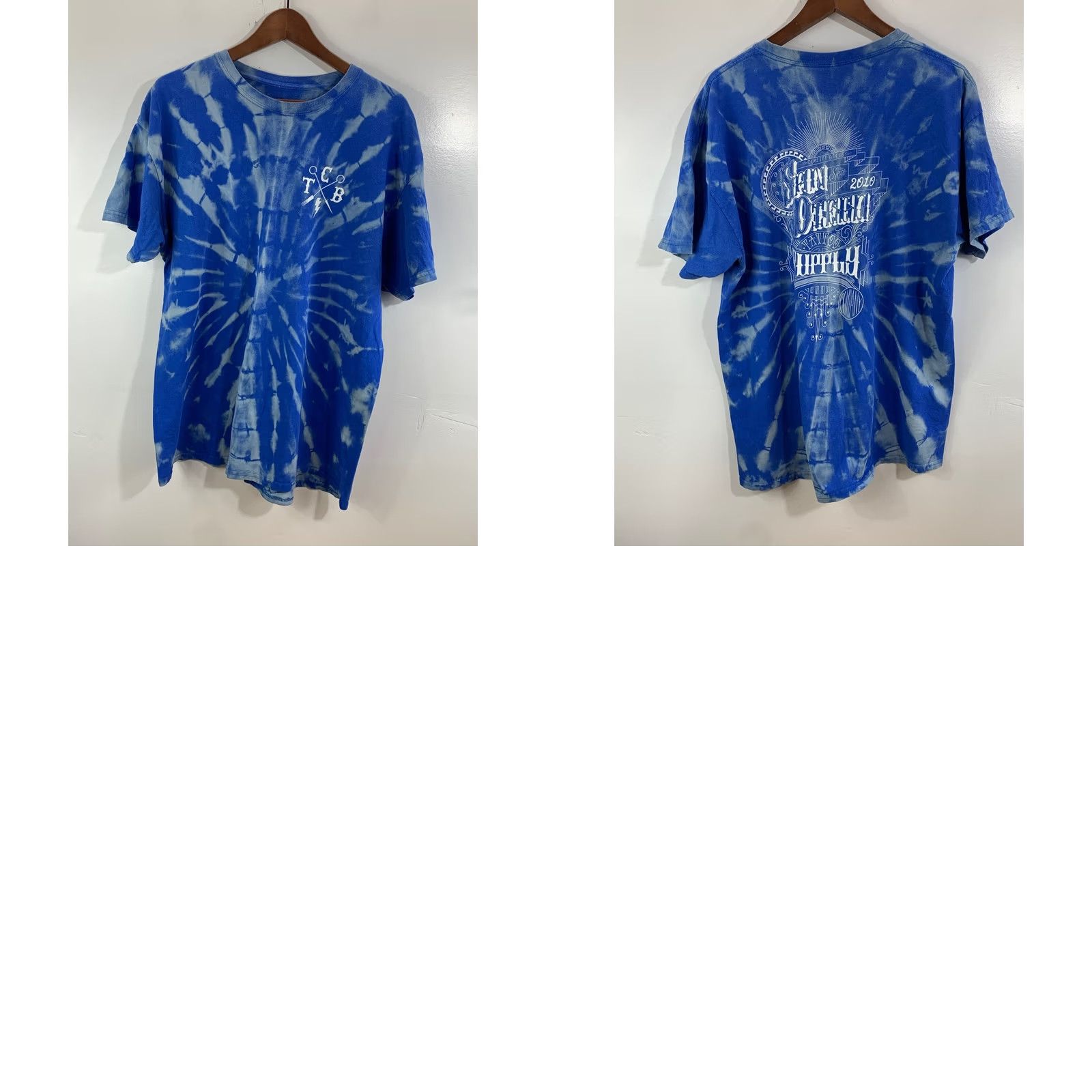 Vintage Mens Tye Dye Blue T Shirt Short sleeve Size XL San Diego Supply Shirt 1712 90s Crew Neck Short Sleeve Logo Diego Supply XL Men Blues Size US XL / EU 56 / 4 - 8 Thumbnail