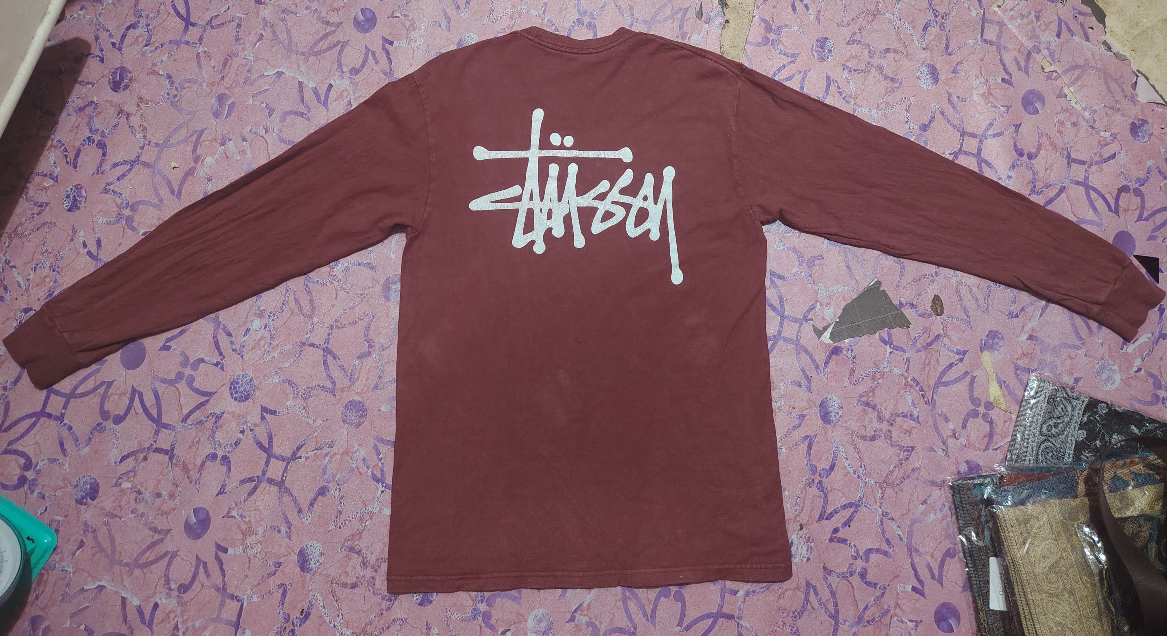 Stussy Stussy long Sleeve Sun faded Maroon Colour Size US M / EU 48-50 / 2 - 11 Thumbnail