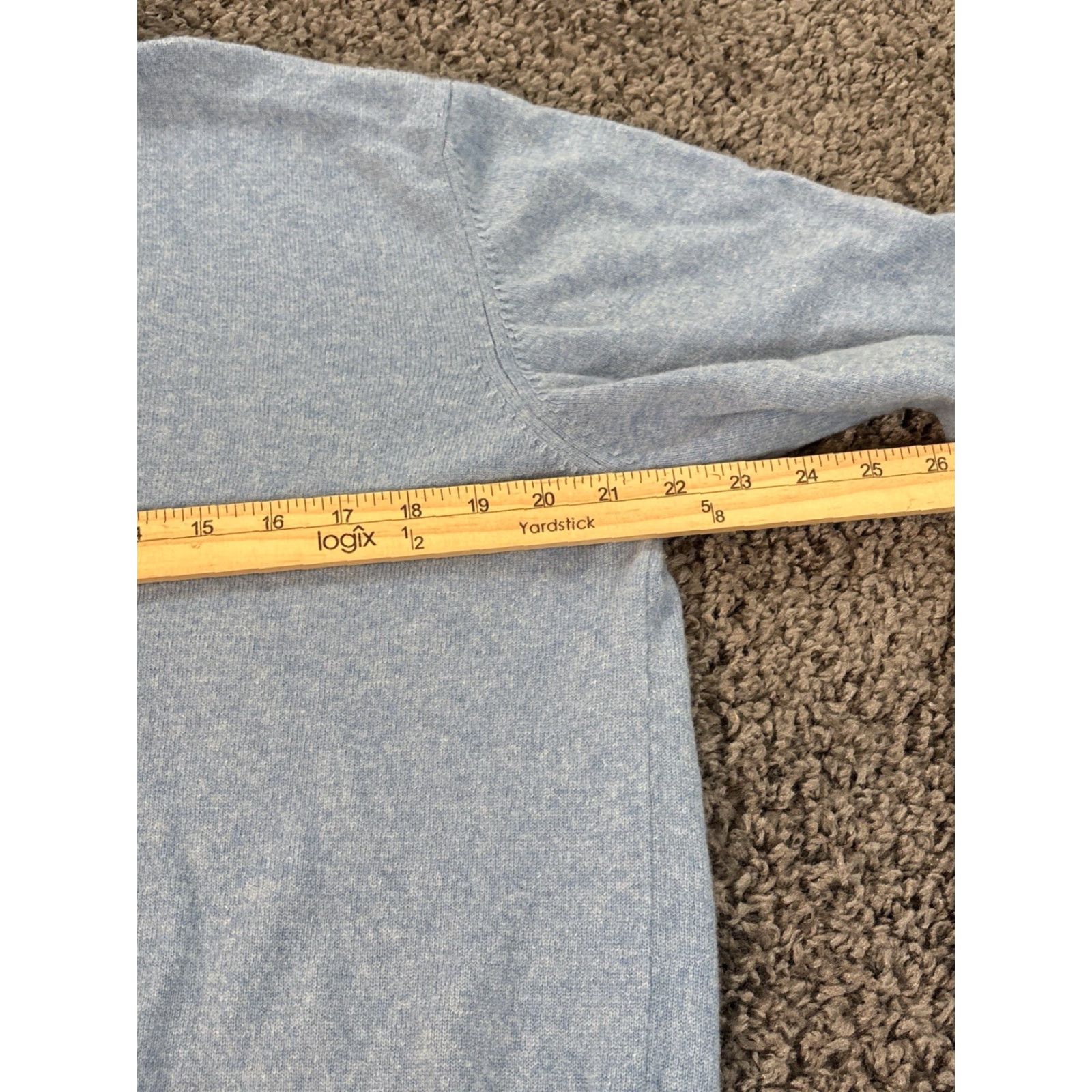 Vintage Alan Paine Sweater Mens Large Blue Cashmere Knit Pullover 1/4 Zip Mock Neck Long Sleeve Regular Size L Size US L / EU 52-54 / 3 - 3 Thumbnail