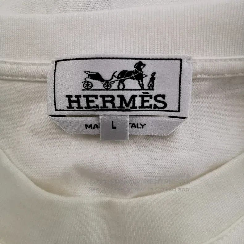 Hermes Hermes Pure Cotton Patterned Round Neck T-shirt Size US L / EU 52-54 / 3 - 4 Thumbnail