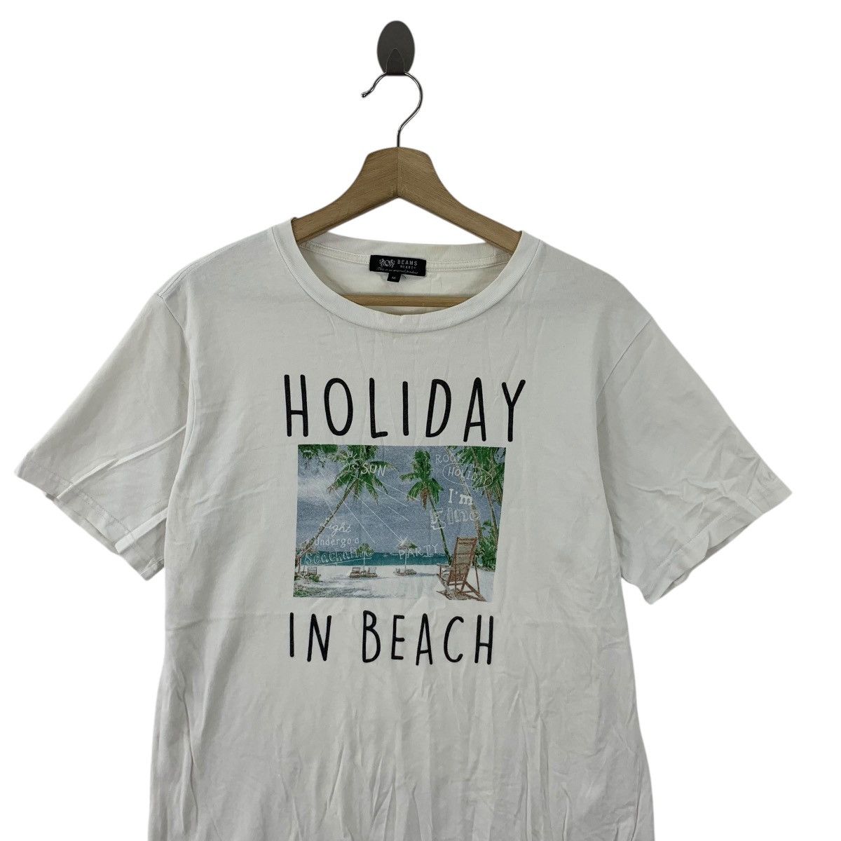 Beams Plus BEAMS PLUS HEART Collection Holiday In Beach Tee Shirt Top Size M / US 6-8 / IT 42-44 - 2 Thumbnail