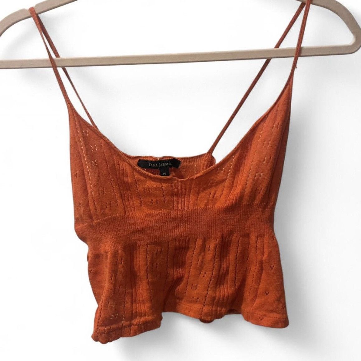 Tara Jarmon Tara Jarmon Orange Crop Top Size M / US 6-8 / IT 42-44 - 1 Thumbnail