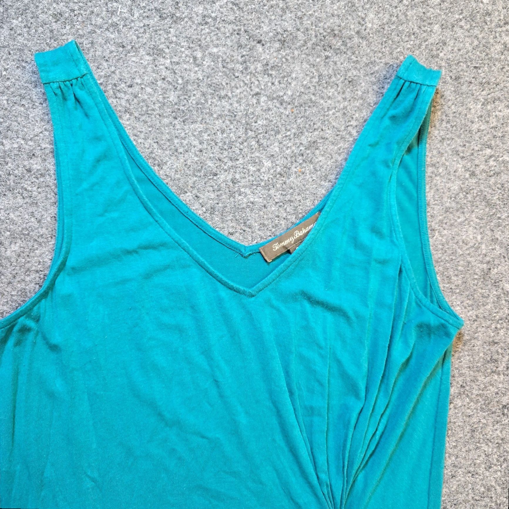 Tommy Bahama VINTAGE Tommy Bahama Dress Womens Size Small Green Maxi Sheath Stretch Beachy Casual Size S / US 4 / IT 40 - 3 Thumbnail