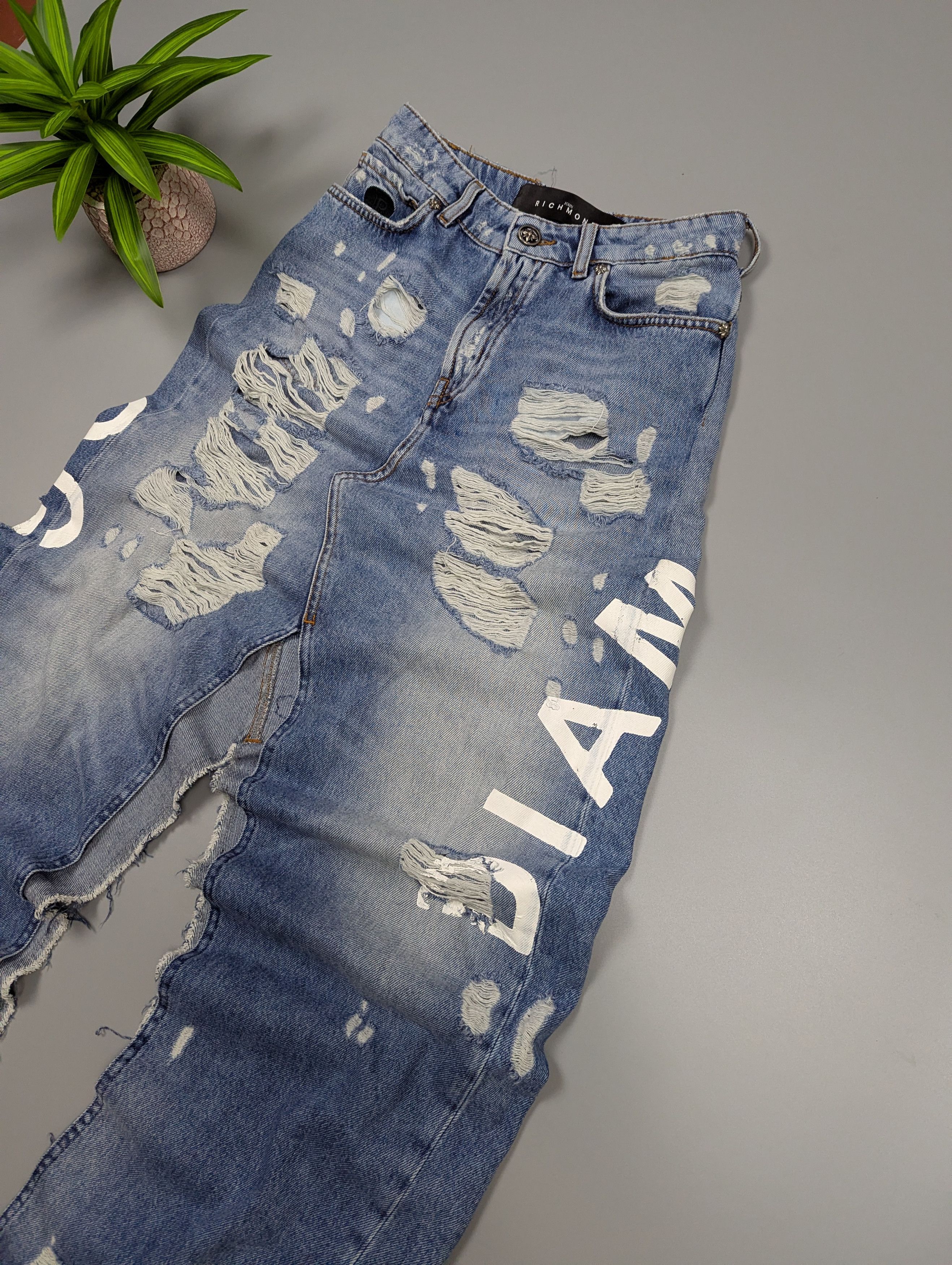 John Richmond John Richmond JORDIN Denim Maxi Skirt Y2K Jeans Style Size 27" / US 4 / IT 40 - 14 Thumbnail
