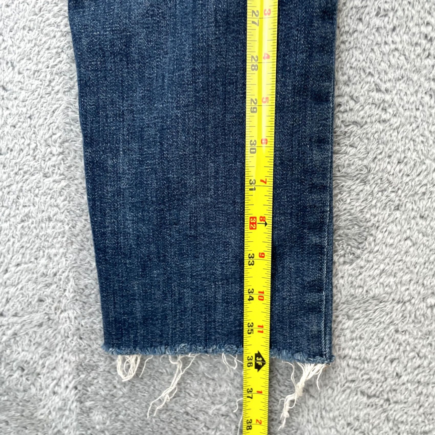 Vintage Joes Jeans Womens 27 Blue Cropped Straight Leg Denim Cotton Mid Rise Raw Hem Jeans Size 27" / US 4 / IT 40 - 6 Thumbnail