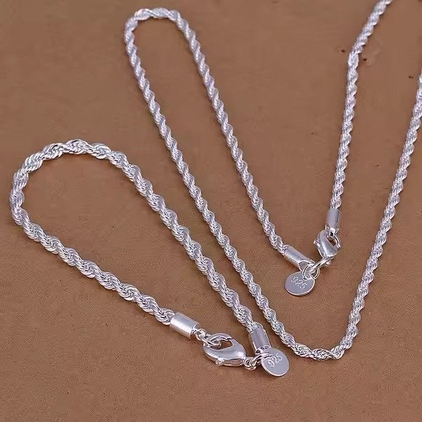 Other ROPE Chain Set - Necklace & Bracelet - High Polish (60/20cm) Size ONE SIZE - 9 Thumbnail