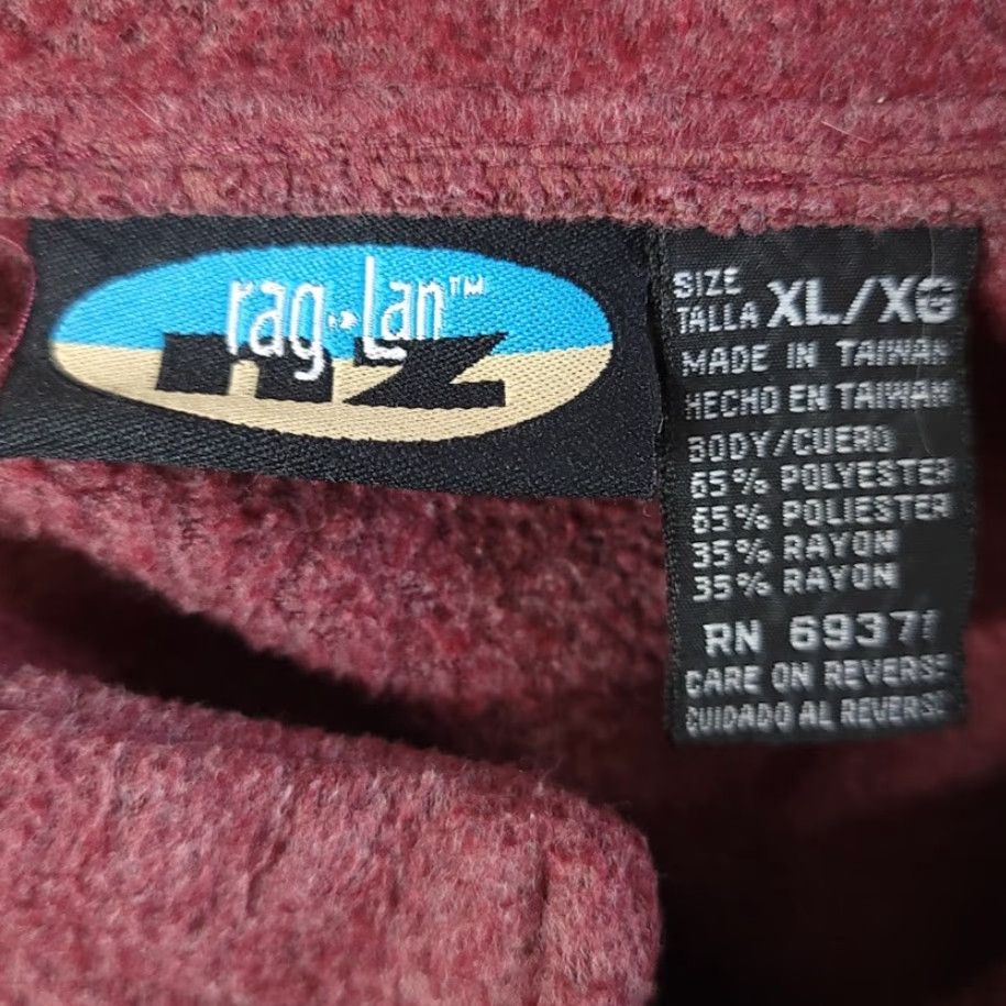 Vintage VINTAGE Rag-Lan NZ Fleece Jacket Mens XL Red 90s Y2K Half Zip Pullover Size US XL / EU 56 / 4 - 5 Thumbnail