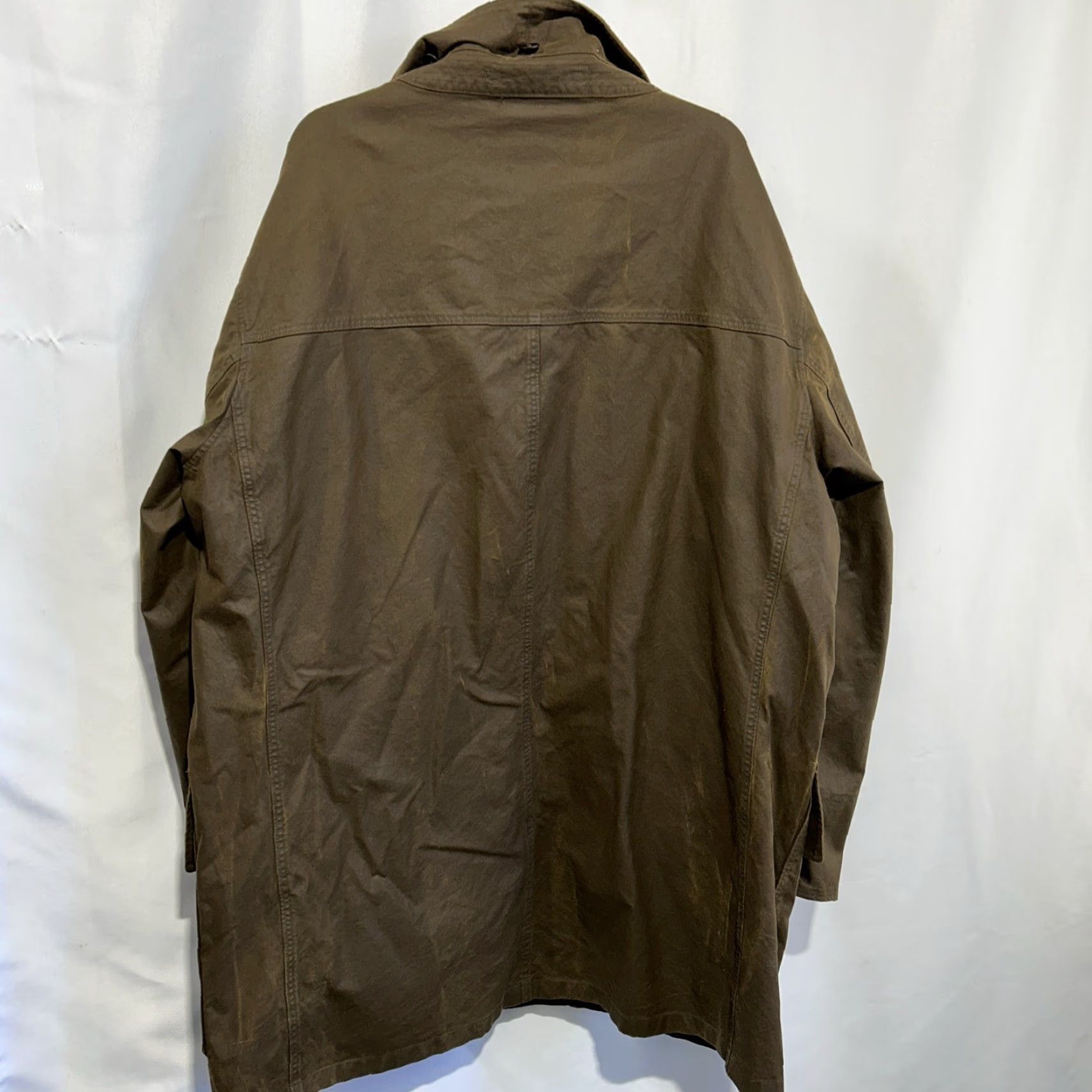 Ralph Lauren VINTAGE Ralph Lauren Double RL Oiled Cloth Waxed Trench Coat Chore Jacket Corduroy Men 2XL Brown Waxed Cotton Canvas 90s Western Coat Mens Size US XXL / EU 58 / 5 - 4 Thumbnail