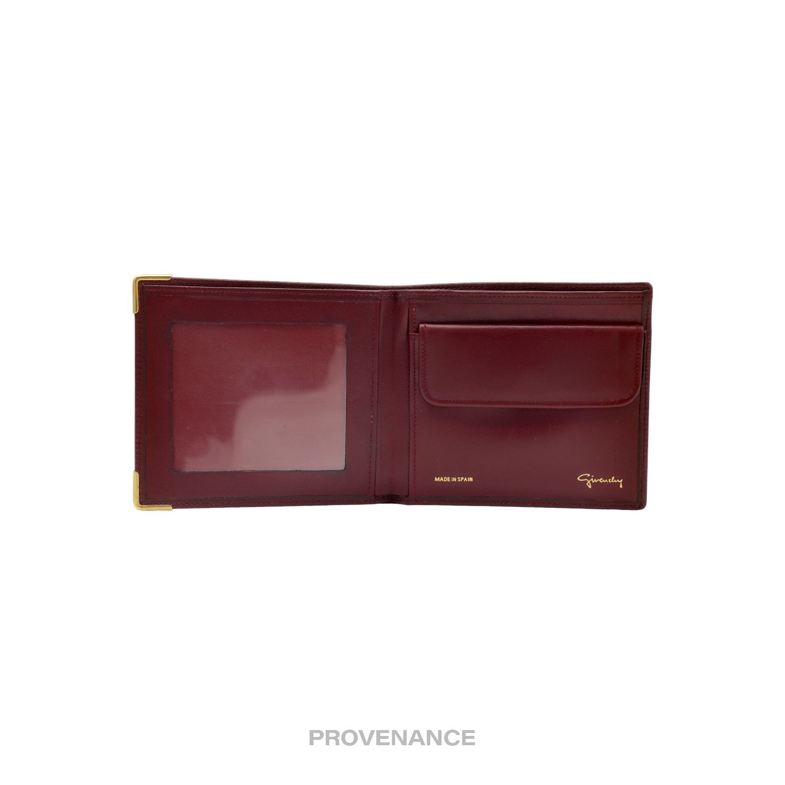 Givenchy 🔴 Givenchy Logo Bifold Wallet - Burgundy Leather Size ONE SIZE - 5 Thumbnail