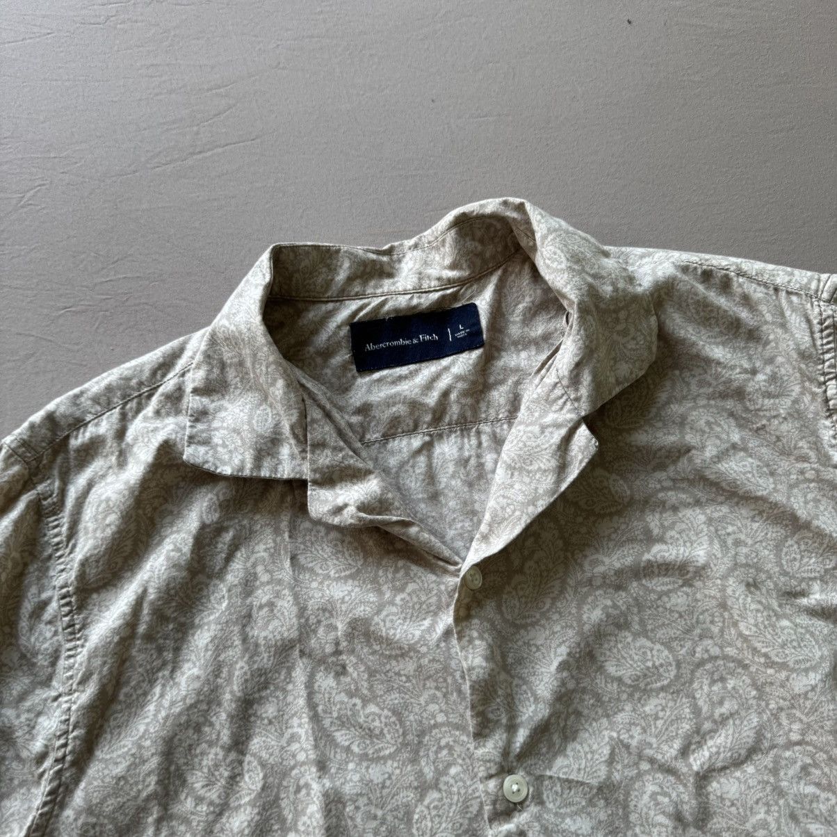 Abercrombie & Fitch Abercrombie & Fitch Camp Collar Button-Up Printed Shirt Size US L / EU 52-54 / 3 - 4 Thumbnail