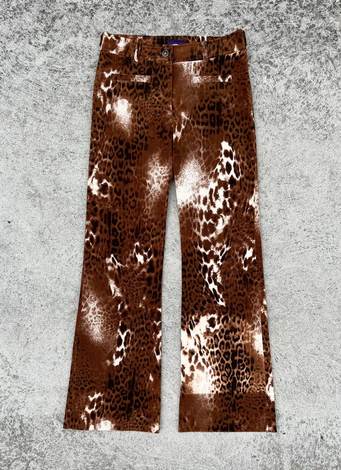 If Six Was Nine × Vintage Rare Vintage 90’s Lea Rome Leopard Print Flared Pants Size 28" / US 6 / IT 42 - 1 Thumbnail