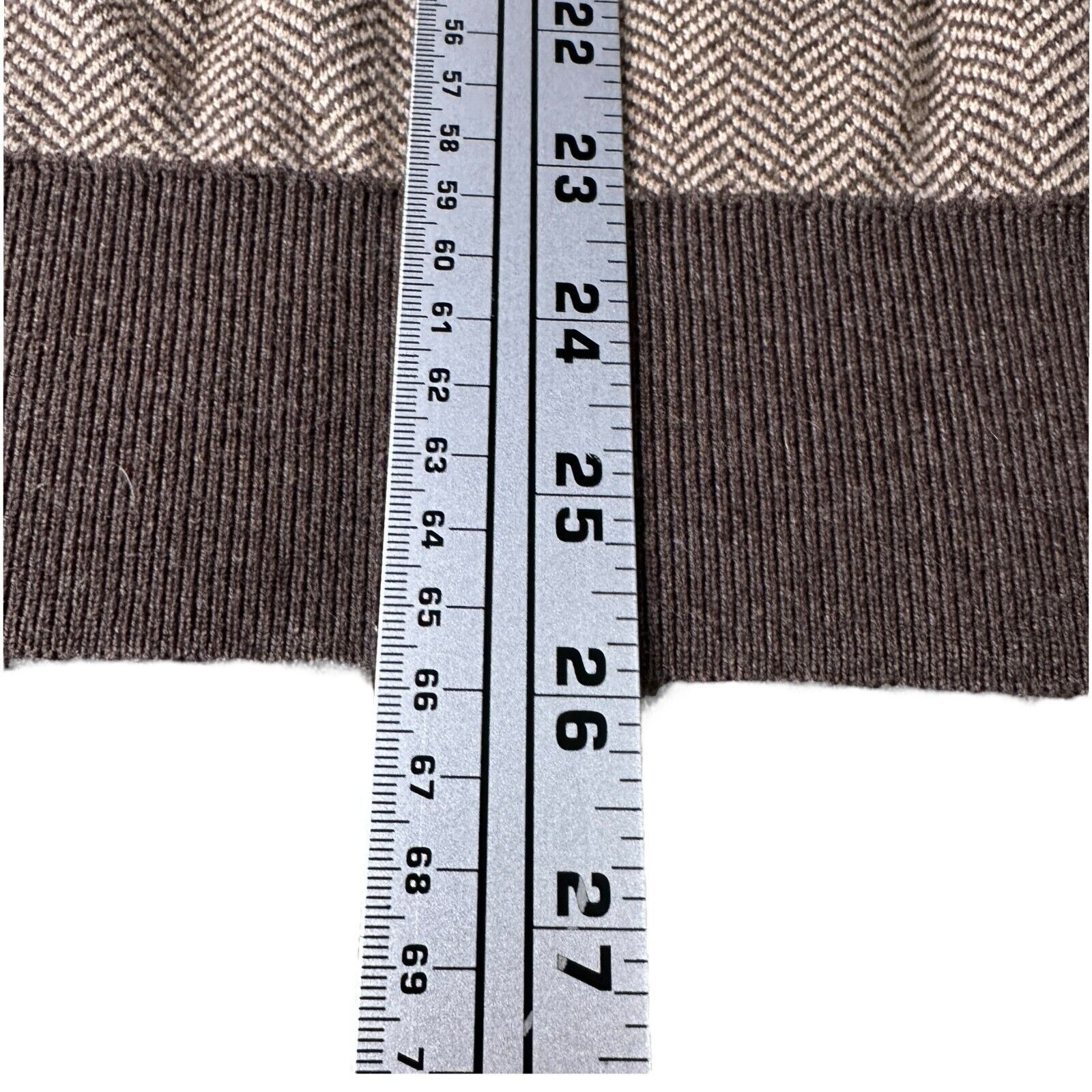 J.Crew J.Crew 1/4 Zip Sweater Men’s Large Brown Tan Herringbone Size US L / EU 52-54 / 3 - 9 Thumbnail