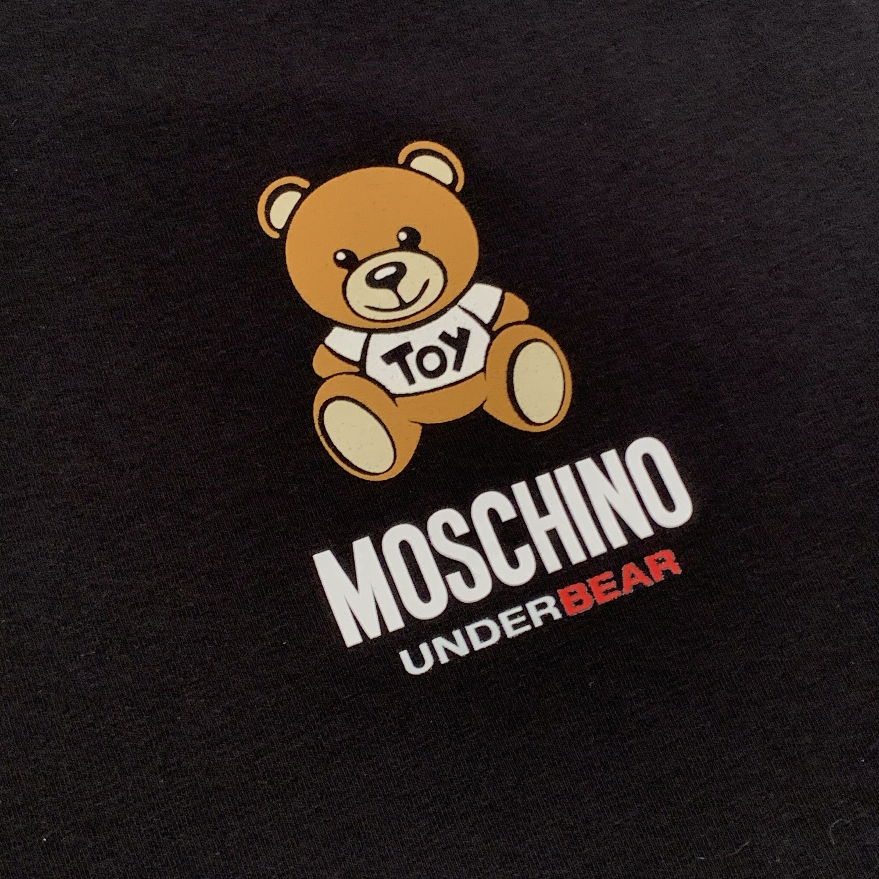 Moschino Moschino UnderBear Black Graphic Tee Shirt Size US L / EU 52-54 / 3 - 2 Thumbnail