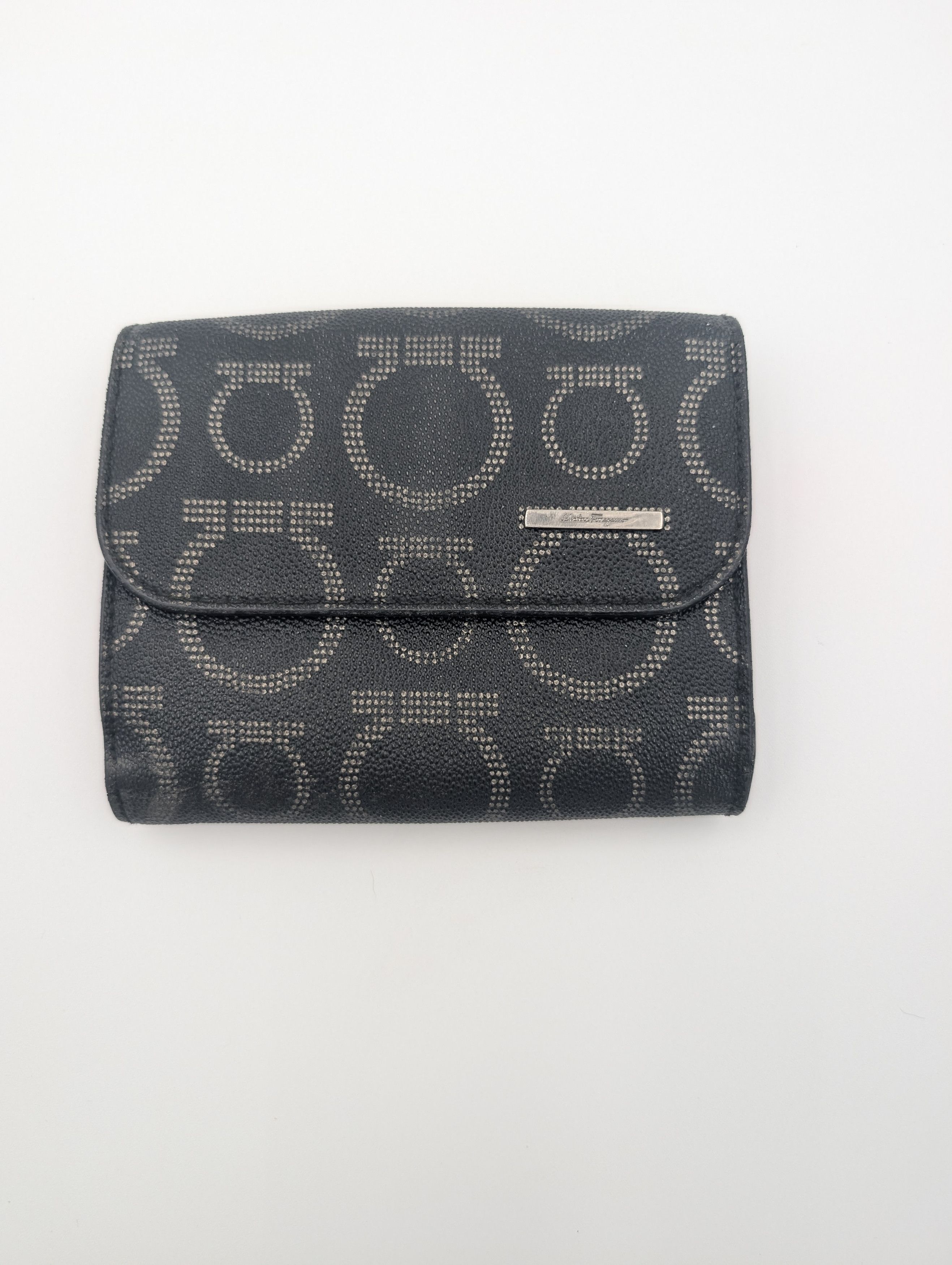 Salvatore Ferragamo Salvatore Ferragamo Black Leather Compact Wallet Size ONE SIZE - 1 Thumbnail