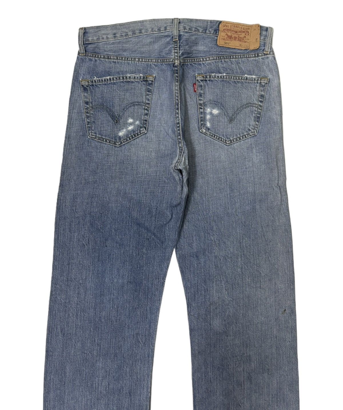 Levi's VINTAGE LEVIS 501 JAPAN BLUE WASH DISTRESS DENIM JEANS Size US 35 - 6 Thumbnail