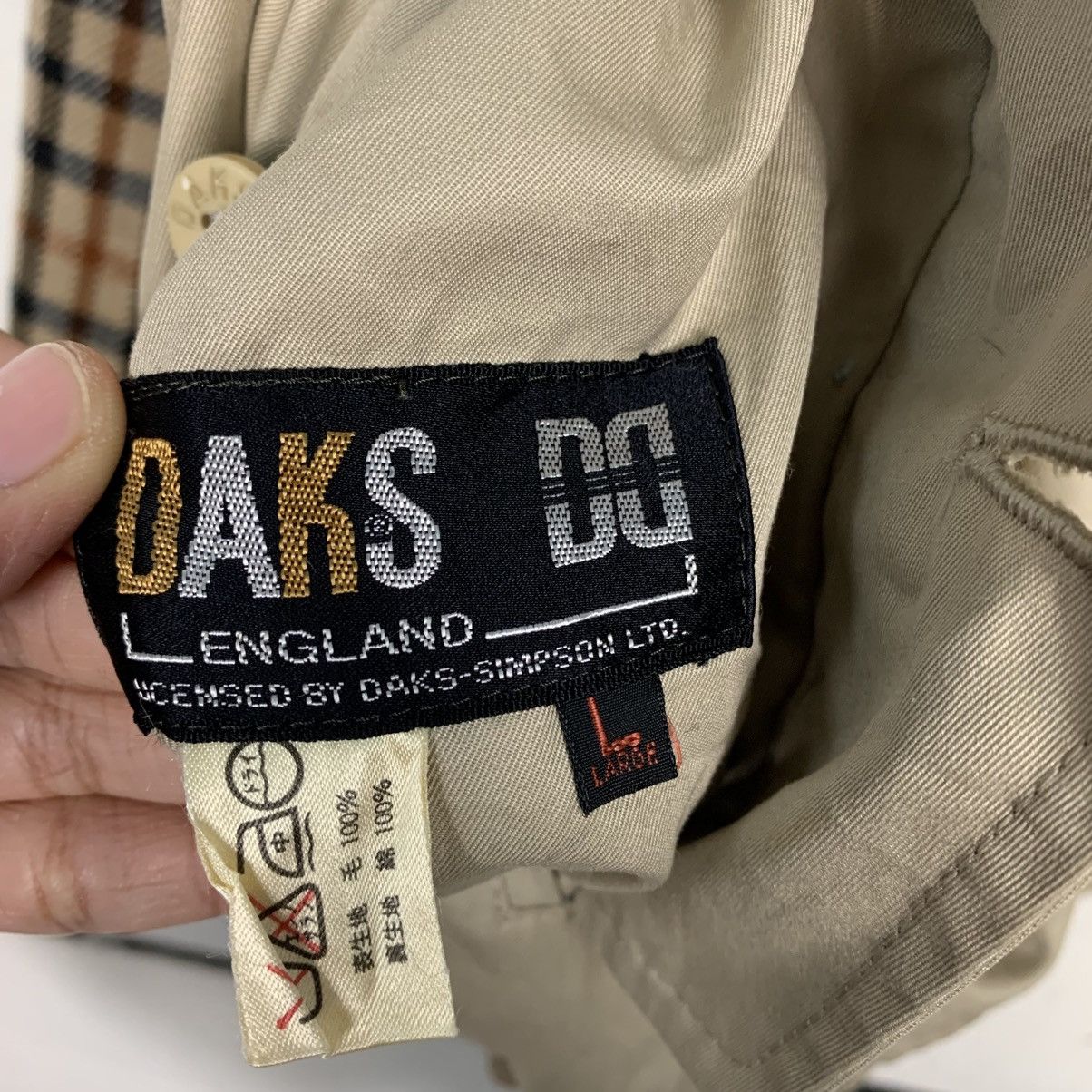 DAKS Daks England Checkered Wool Reversible Bomber Size US M / EU 48-50 / 2 - 18 Thumbnail