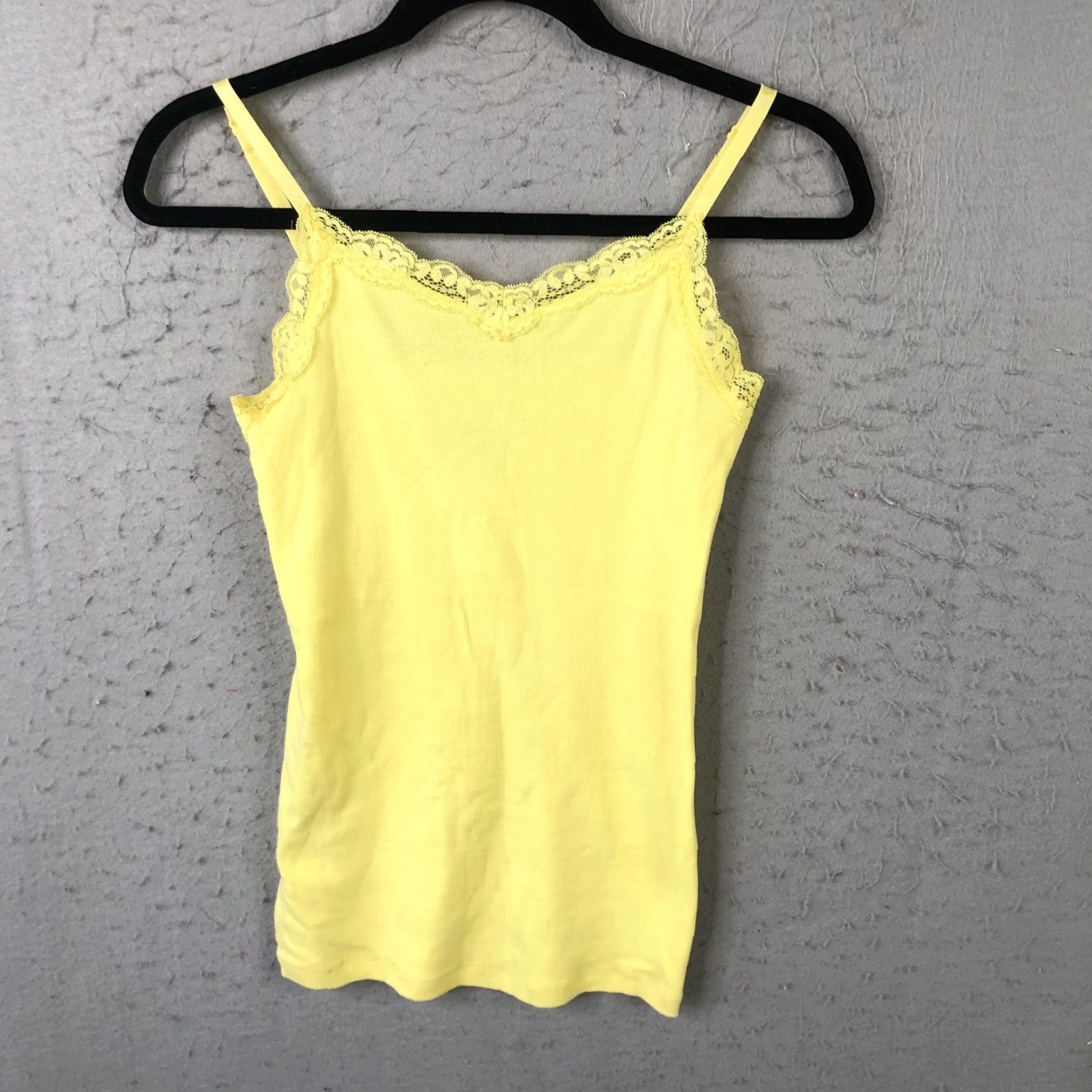 Faded Glory VINTAGE Faded Glory Camisole Tank Top Womens S Yellow Lace Trim Y2K Longline Size S / US 4 / IT 40 - 2 Thumbnail