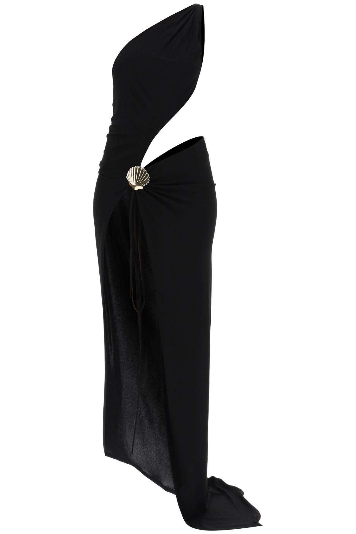 image of Dsquared2 One-Shoulder Long Dress With in Black, Women's (Size XS)