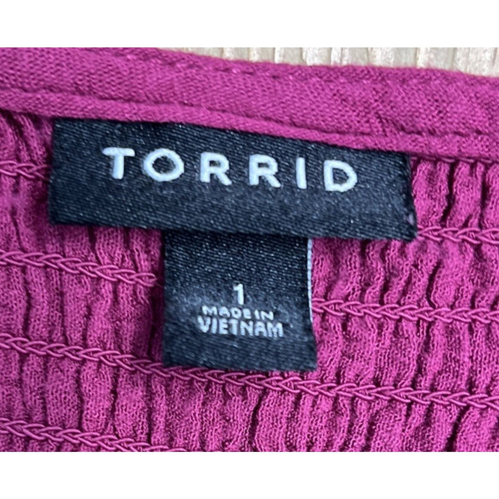 Other TORRID Size 1 Raspberry Bodice Empire Waist Tunic Top Size XS / US 0-2 / IT 36-38 - 6 Thumbnail
