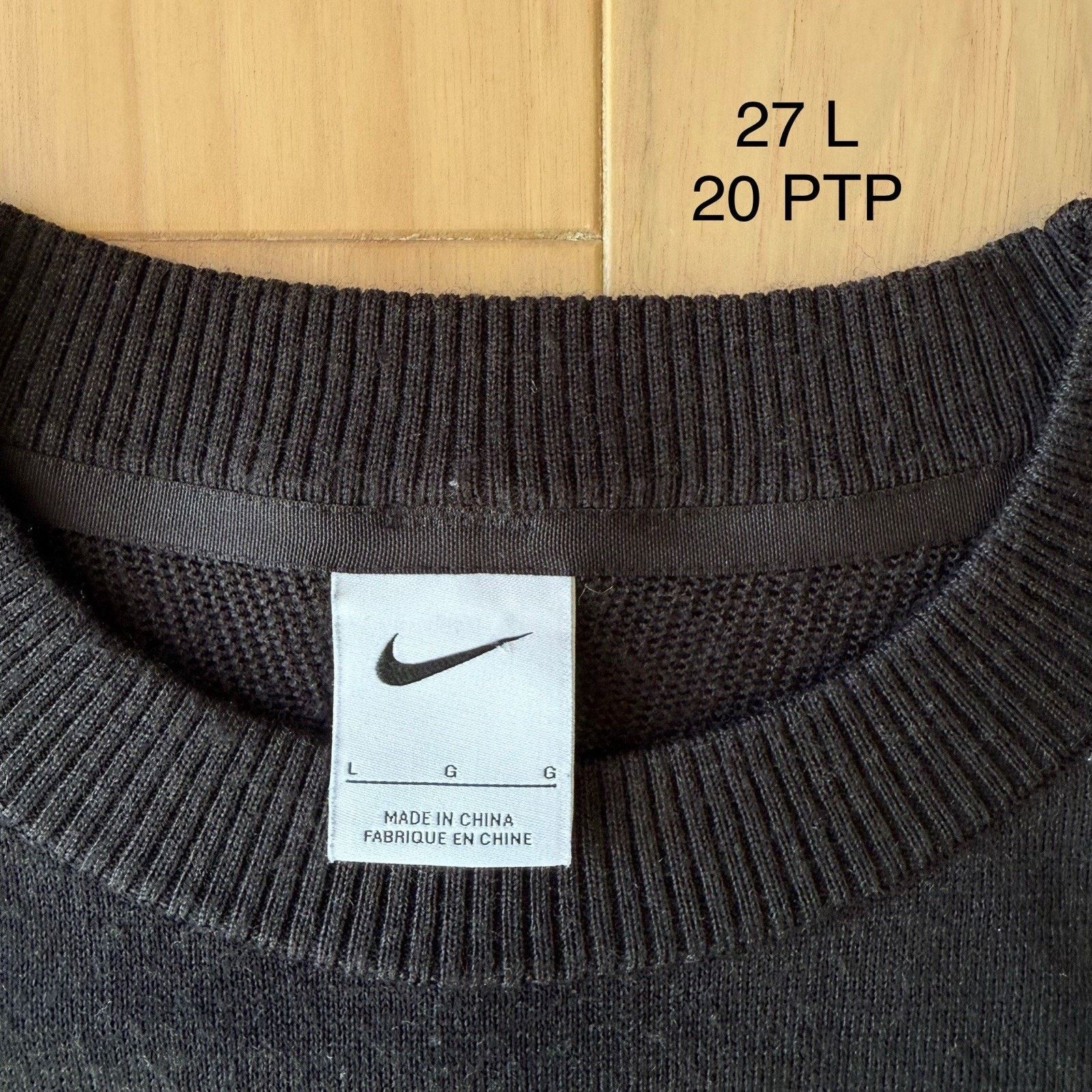 Nike Nike Tiger Woods Sweater Large Black Polyester Wool Pullover Size US L / EU 52-54 / 3 - 7 Thumbnail