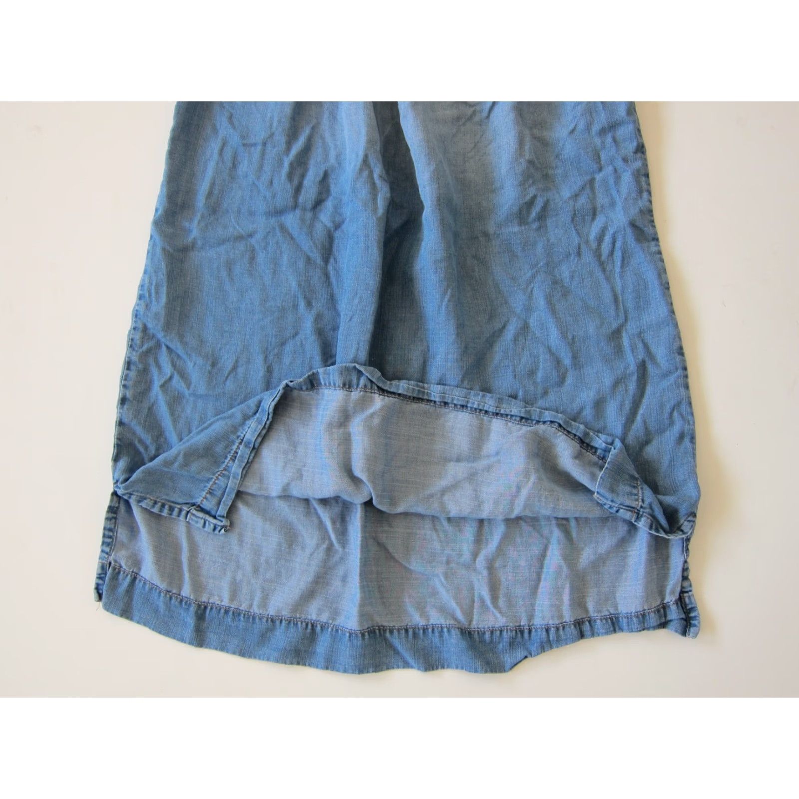 Denime Cloth & Stone Tencel Denim Off Shoulder Short Sleeve Tunic Sheath Shift Dress S Blue Size 28" / US 6 / IT 42 - 7 Thumbnail