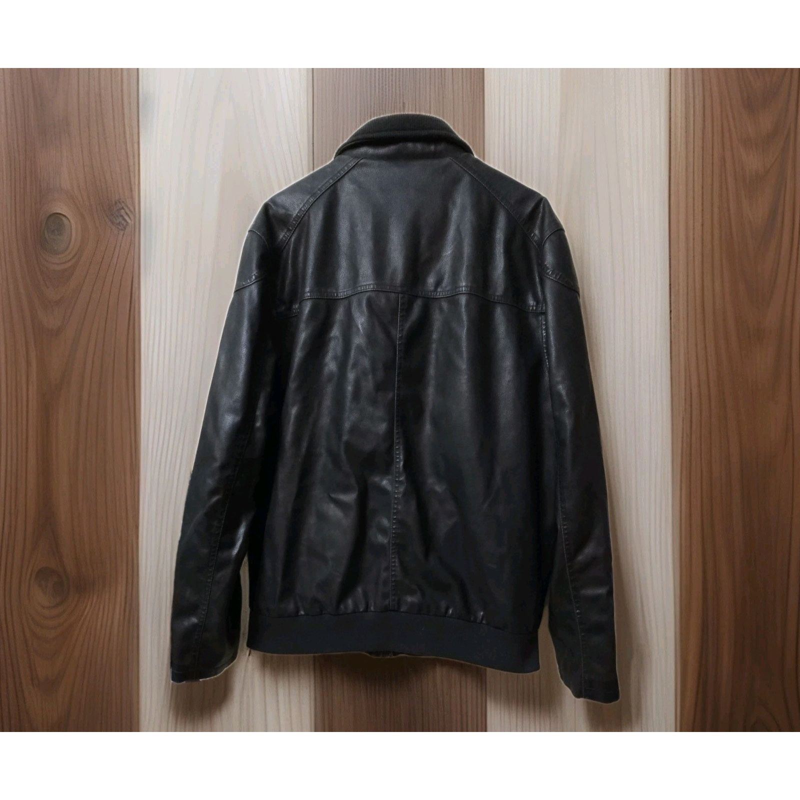 Sean John Sean John Men's Vintage Brown Faux Leather Bomber Jacket Size US XL / EU 56 / 4 - 2 Thumbnail
