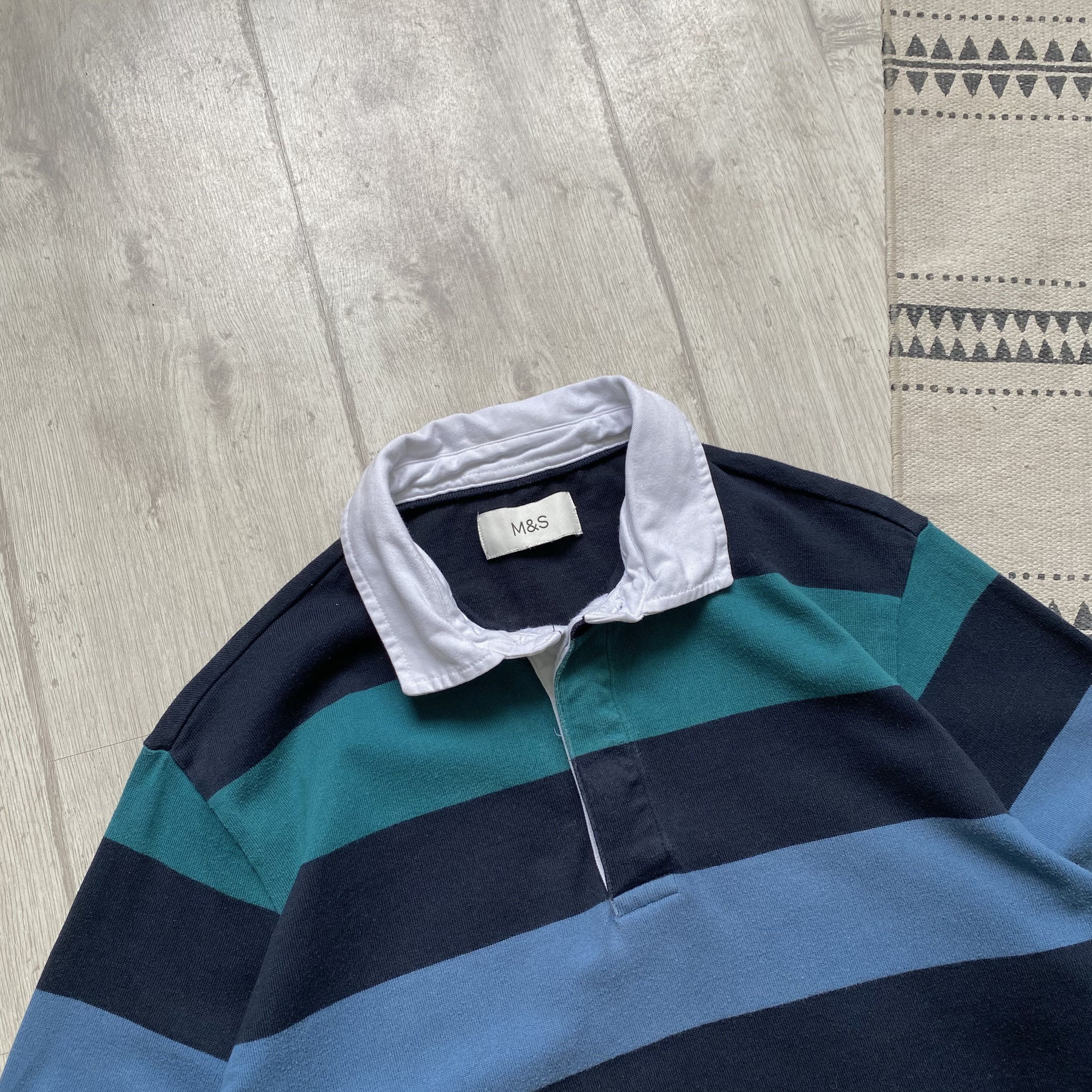 Polo Ralph Lauren MS Ralph Lauren style Striped rugby shirt longsleeve vintage Size US M / EU 48-50 / 2 - 2 Thumbnail
