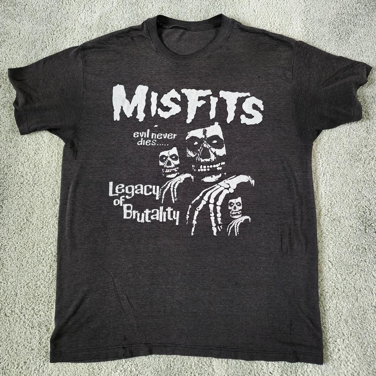 image of Band Tees x Misfits Vintage 80's Misfits Legacy Of Brutality T-Shirt in Black, Men's (Size XL)