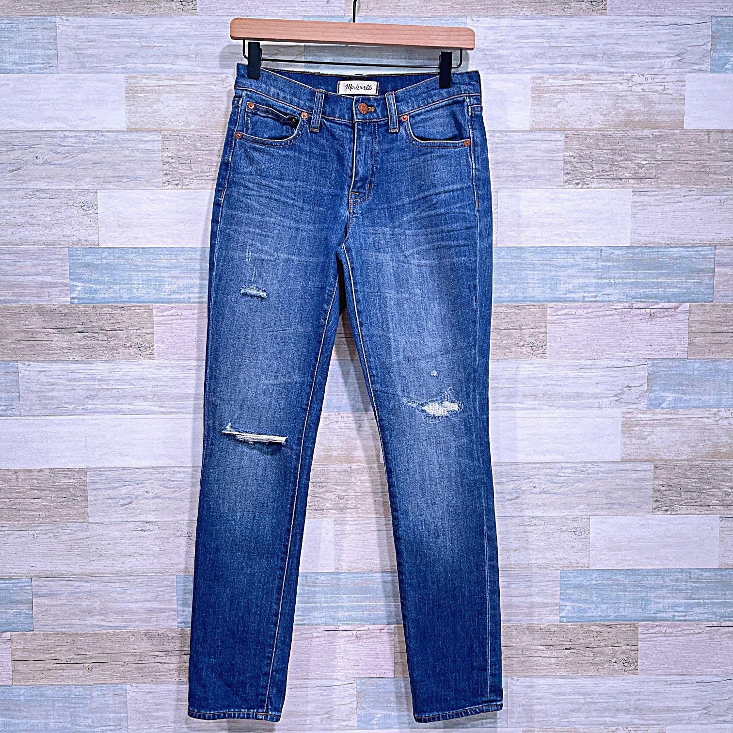 Madewell MADEWELL Slim Boyjean Brinville Wash Ripped Womens 24 Size 24" / US 00 / IT 34 - 1 Thumbnail