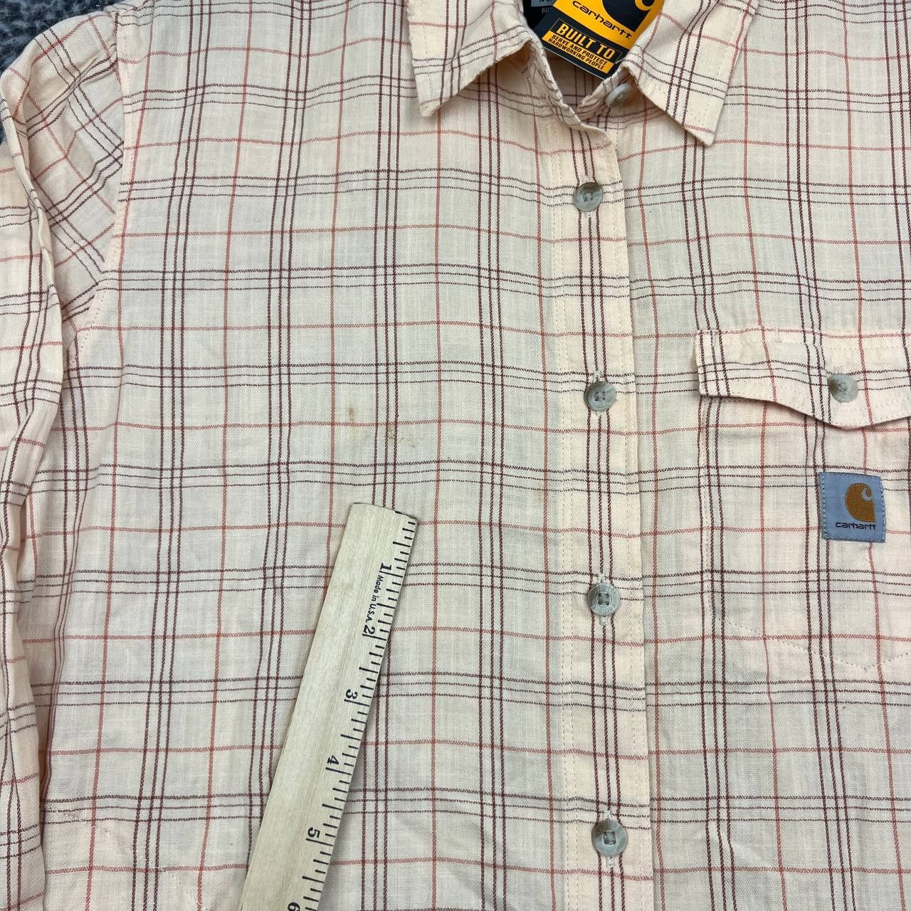 Carhartt Carhartt Button Down Shirt Women S Loose Fit Plaid Cotton Size S / US 4 / IT 40 - 3 Thumbnail