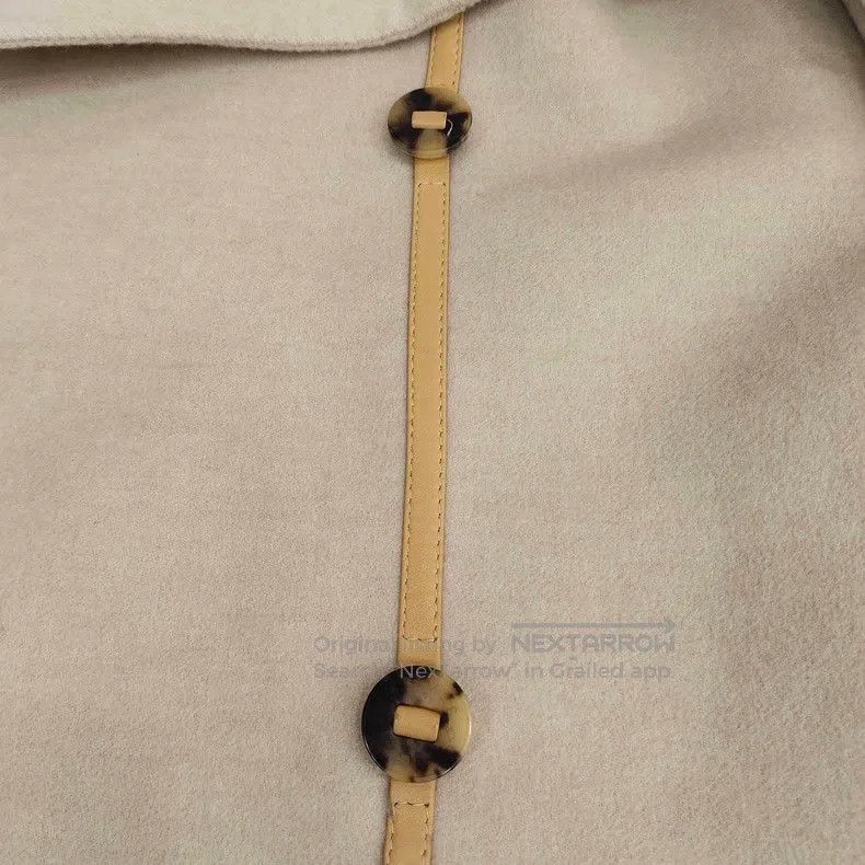 Hermes Hermes Oatmeal Color Cashmere Belt Medium Length Coat Size XXS / US 00 / IT 34 - 4 Thumbnail