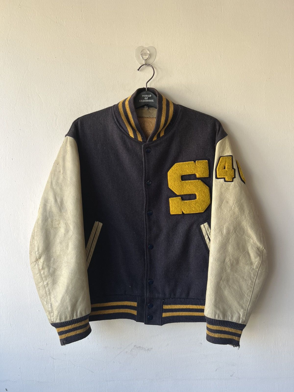 Golden Bear 70s Golden Bear Distressed Bomber Varsity Jacket Size US L / EU 52-54 / 3 - 2 Thumbnail