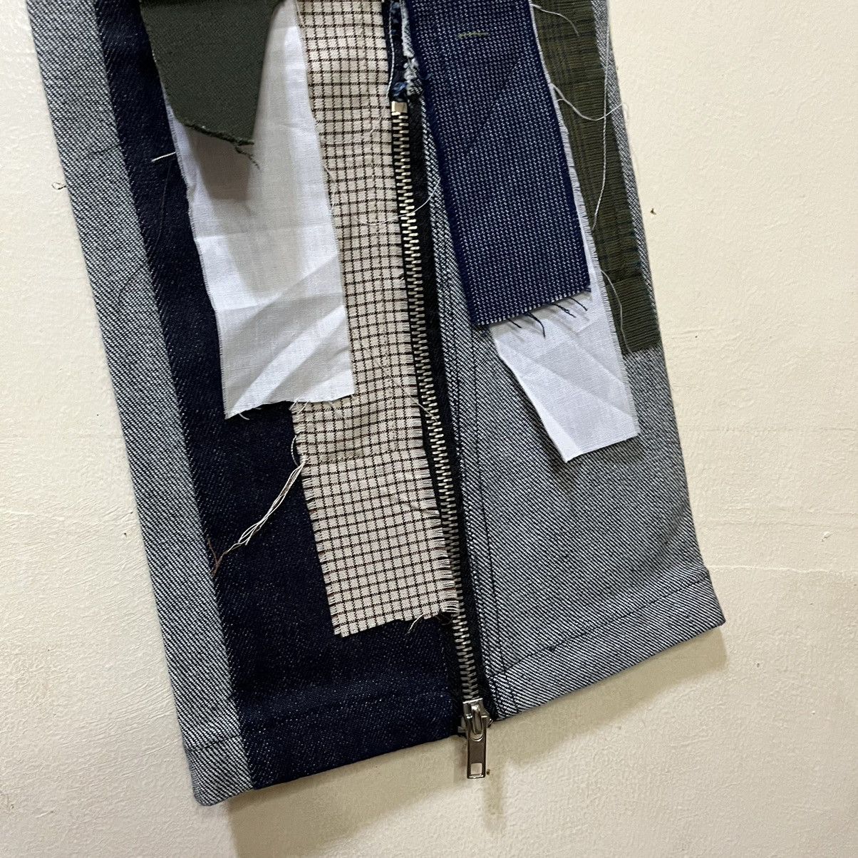 Japanese Brand MEP APOSTROPHE (T) ME PATCHWORK FLARED UNCLE ZIP DENIM PANTS Size US 32 / EU 48 - 7 Thumbnail