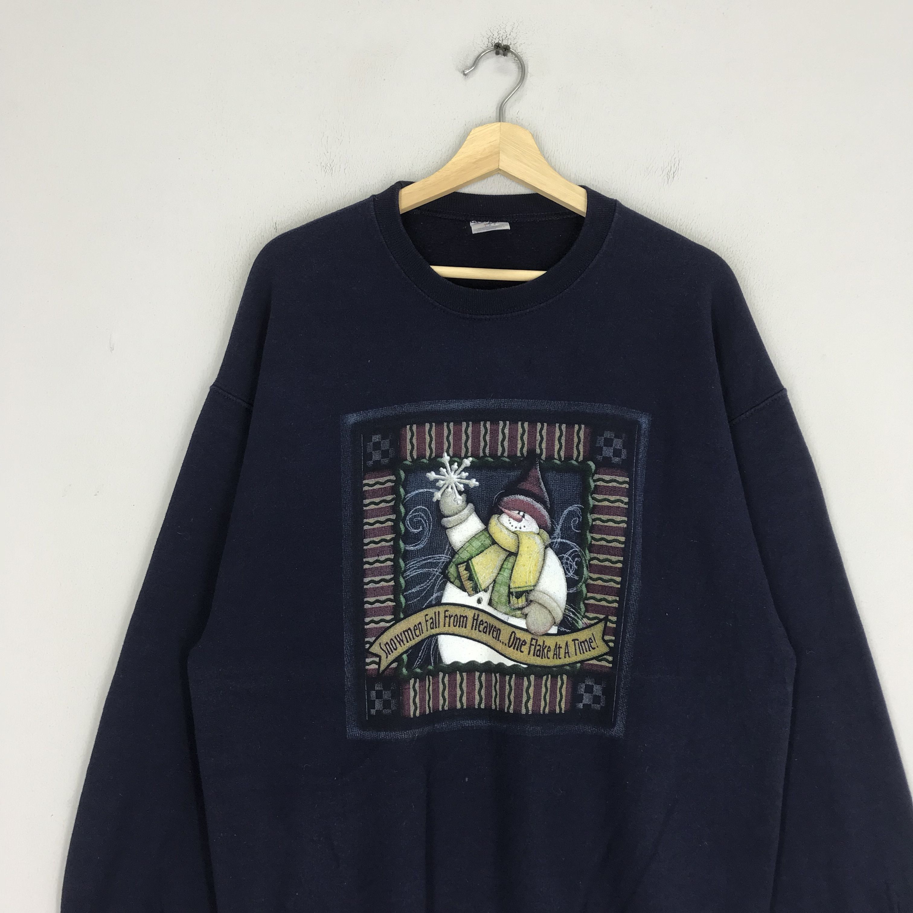 Jerzees Vintage Snowman Fall From Heaven - 80 Size US M / EU 48-50 / 2 - 2 Thumbnail