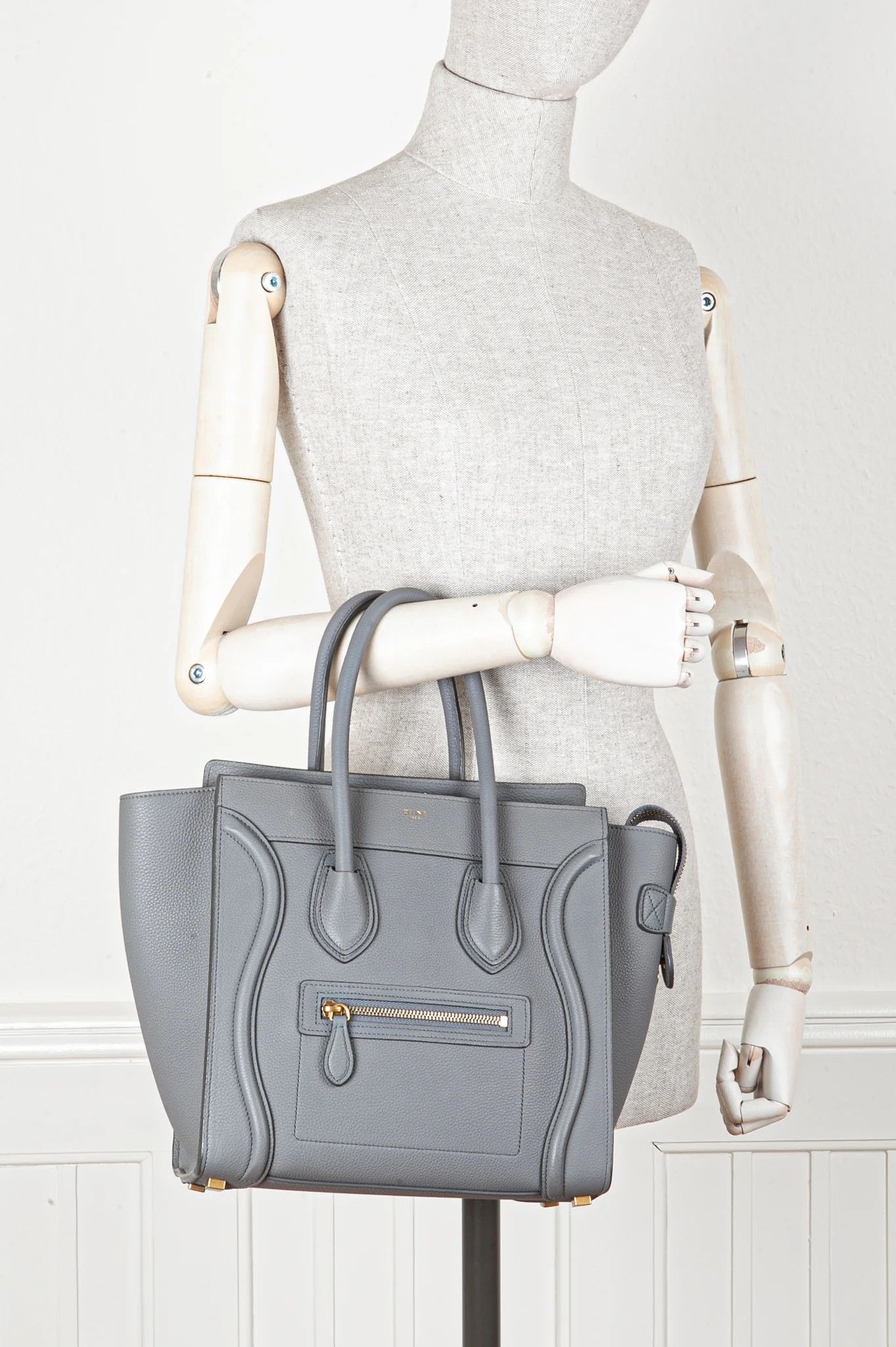 Celine o1bcso1str0725 Size : OS / 189793 Luggage Mini Bag in Gray Size ONE SIZE - 8 Thumbnail