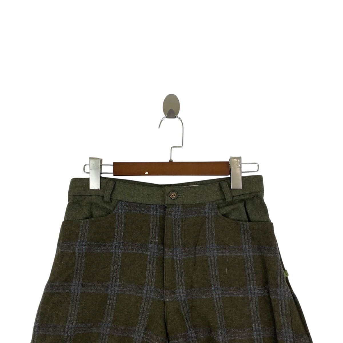 Vintage EXCLUSIVE CLUTCH Japanese Brand Check Tartan Baggy Size 29" - 2 Thumbnail
