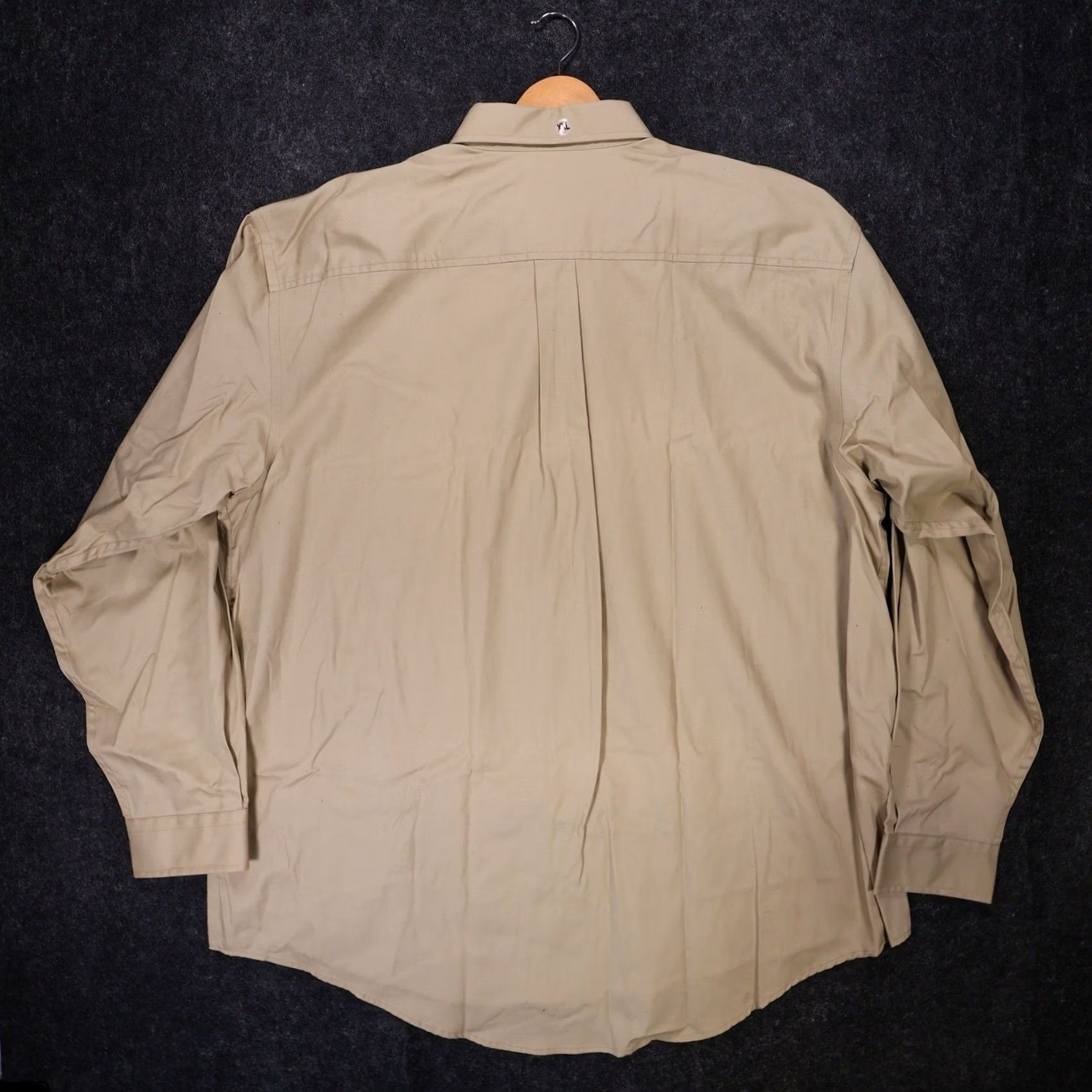 Arrow VINTAGE Arrow Button Down Shirt Mens XXL Tan Easy Care Long Sleeve Size US XXL / EU 58 / 5 - 2 Thumbnail