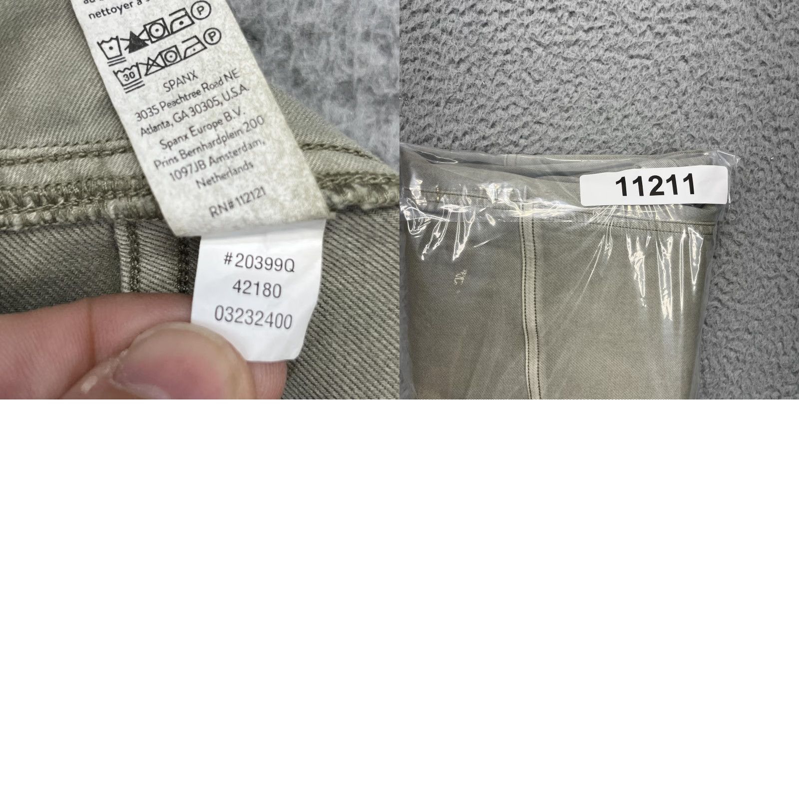 Spanx Spanx Cropped Twill Pants Womens 2X Beige Straight Leg Shaping Pull On Pockets Size 40" / US 18 - 11 Thumbnail