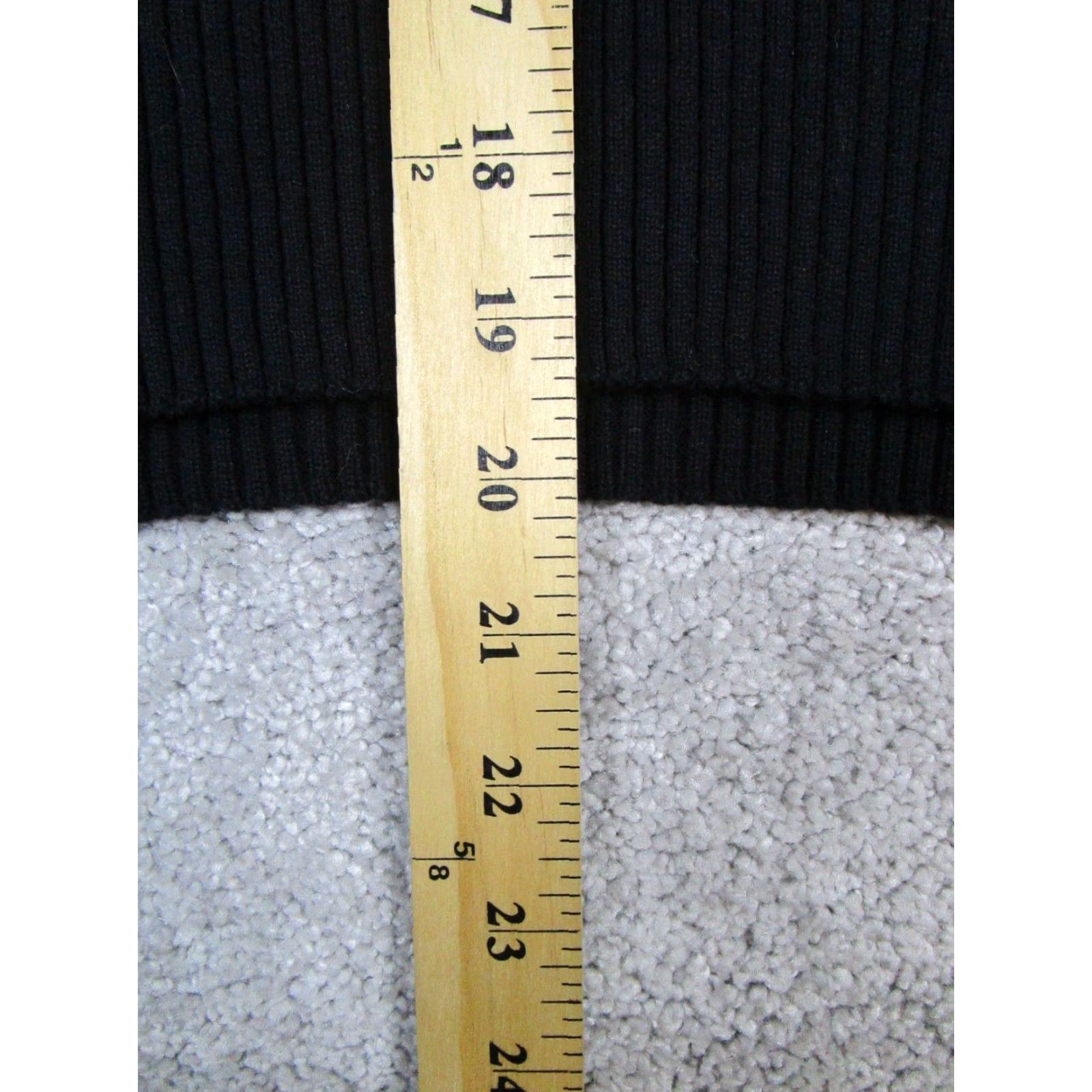 Vintage Maeve Sweater Womens Large Petite Black Ribbed Cotton Blend Pullover Size L / US 10 / IT 46 - 8 Thumbnail