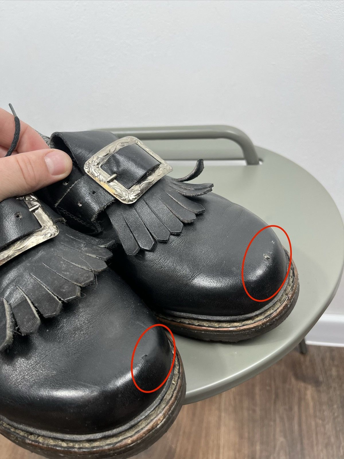 Other Vintage Lackner Austria Leather Buckle Fringe Shoes US 8.5 Size US 8.5 / EU 41-42 - 10 Thumbnail