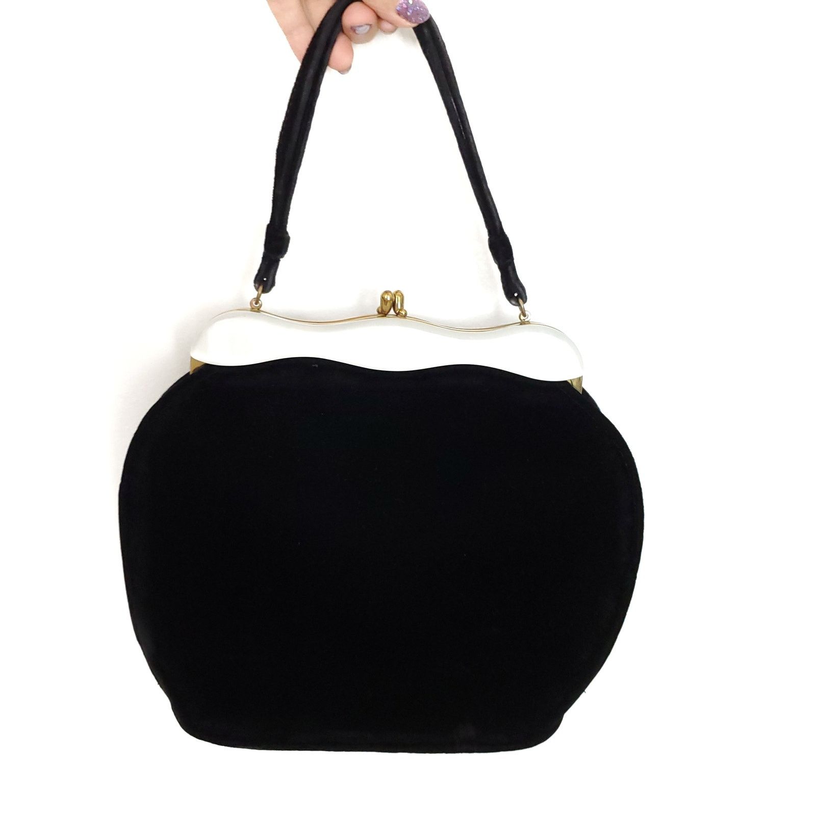 Other Vintage Empress Velvet Handbag Mother of Pearl Gold Size ONE SIZE - 2 Thumbnail
