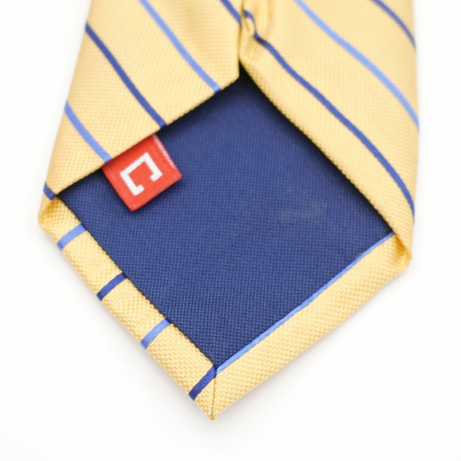 Chaps Chaps Yellow Blue Woven Striped Silk Tie Size ONE SIZE - 4 Thumbnail
