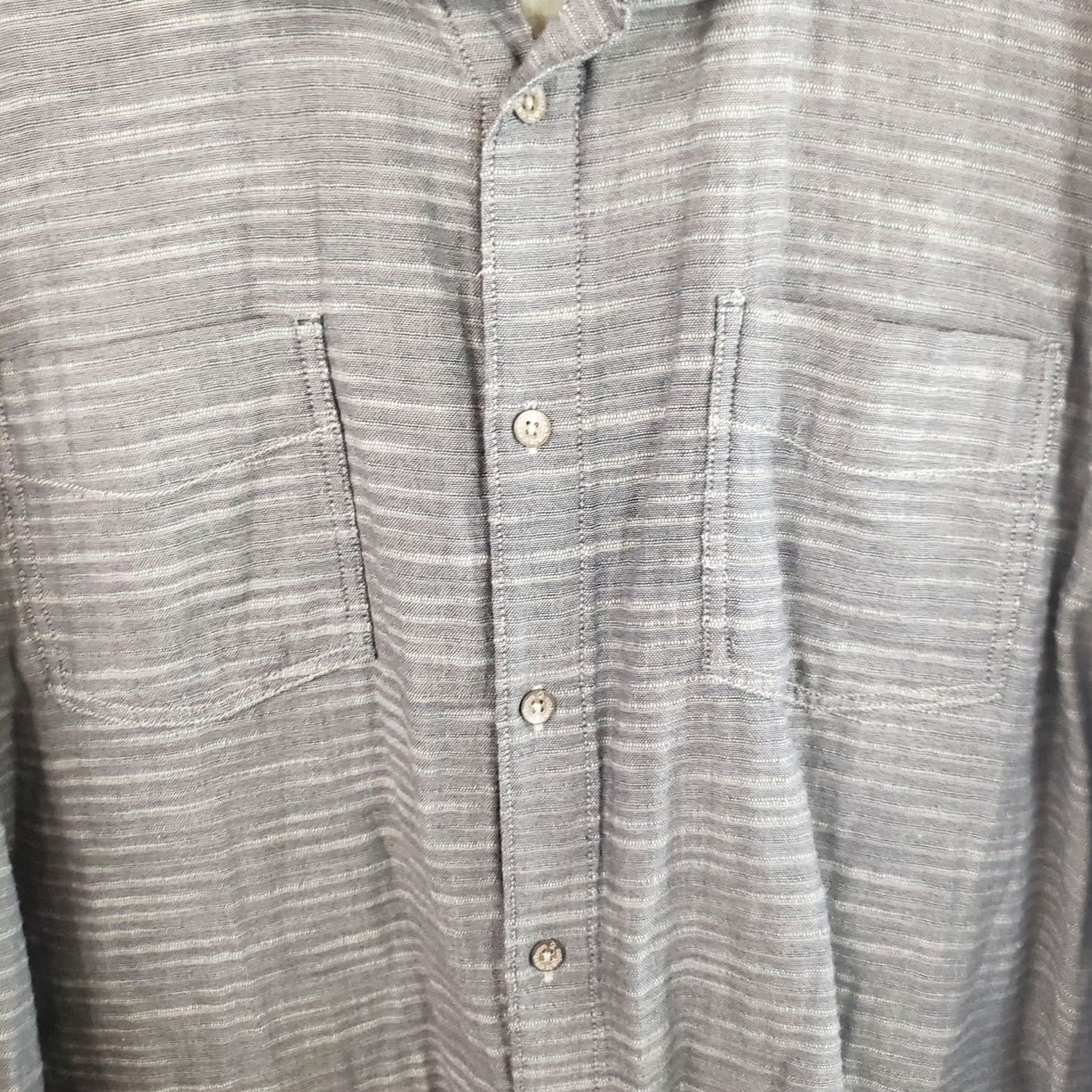 Carbon2Cobalt Carbon 2 Cobalt Button-Up Shirt Men's XL Blue Green Long Sleeve 100% Cotton Striped Western Classic Business Casual Pattern Size US XL / EU 56 / 4 - 3 Thumbnail