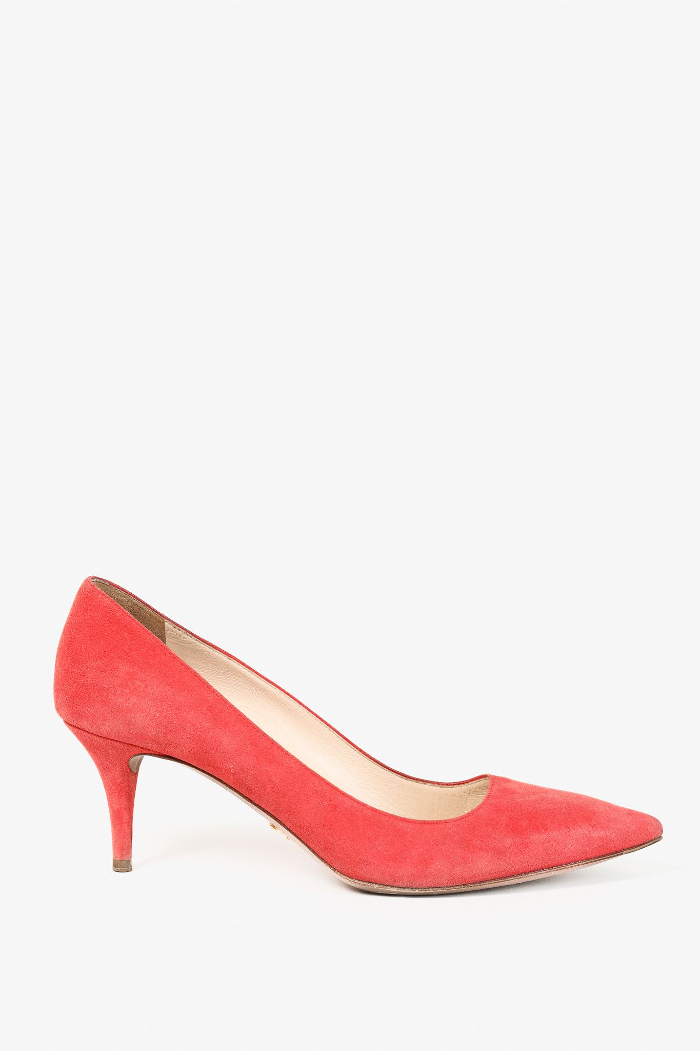 Prada Prada Coral Suede Pointed-Toe Pumps Size US 7.5 / IT 37.5 - 1 Thumbnail