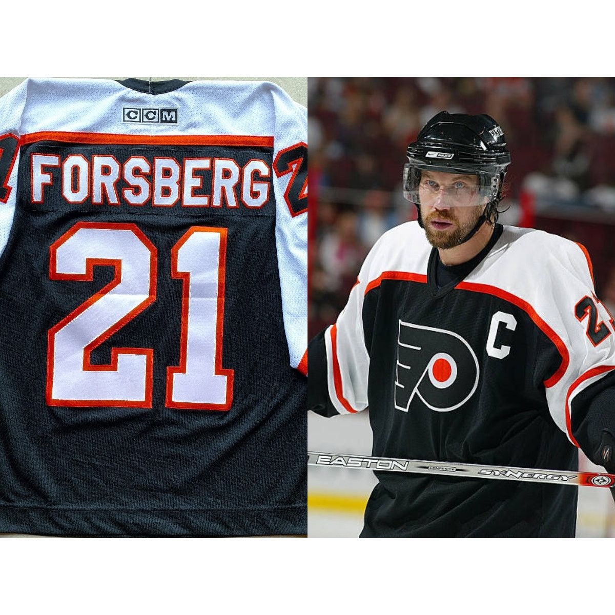 Ccm × NHL FORSBERG Philadelphia Flyers 2000s CCM jersey L hockey vtg Size US L / EU 52-54 / 3 - 1 Thumbnail