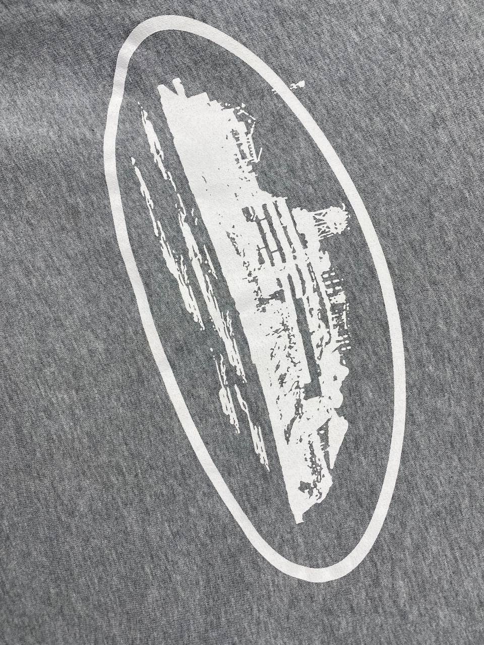 Corteiz Alcatraz Hoodie Big Logo Men Size L Gray