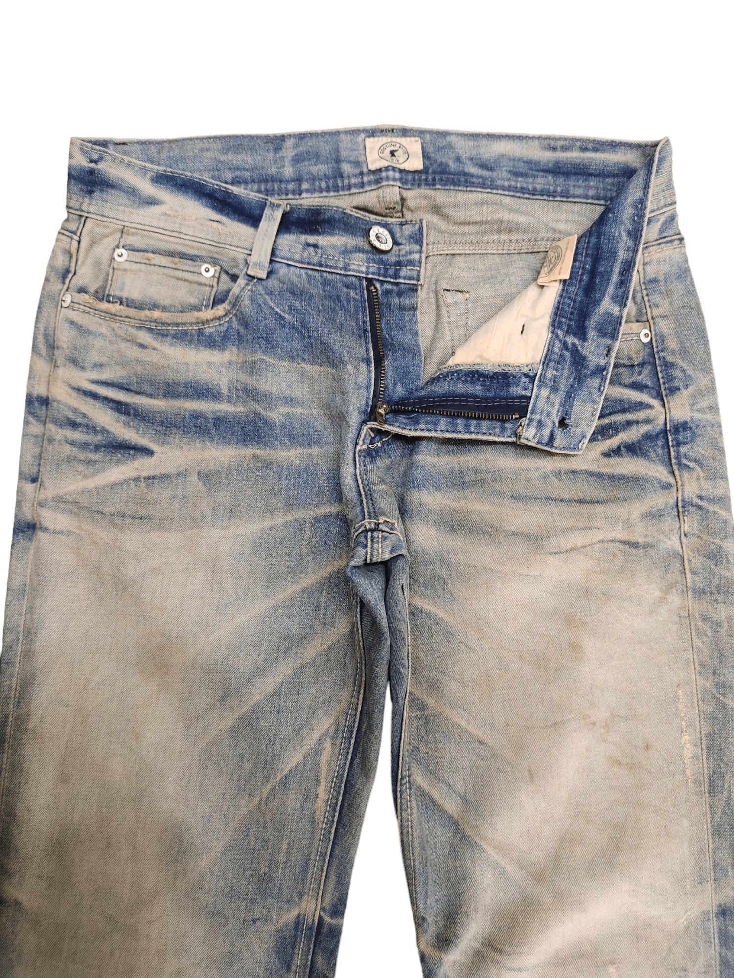 GOSTAR DE FUGA Japanese Brand A.V.H Custome Clawmark Distress Faded Jeans Size US 32 / EU 48 - 9 Thumbnail