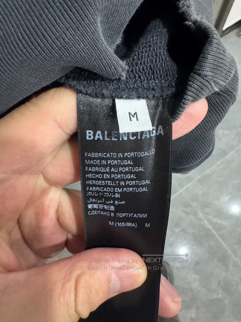 Balenciaga Balenciaga Logo printed long-sleeve ribbed cuff hooded swe Size US M / EU 48-50 / 2 - 4 Thumbnail