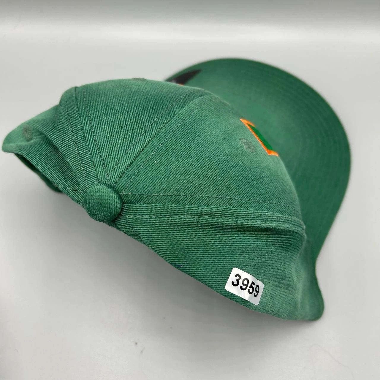 Adidas Miami Hurricanes Hat Men Green Adidas Stretch Fitted Cap S-M Size ONE SIZE - 8 Thumbnail
