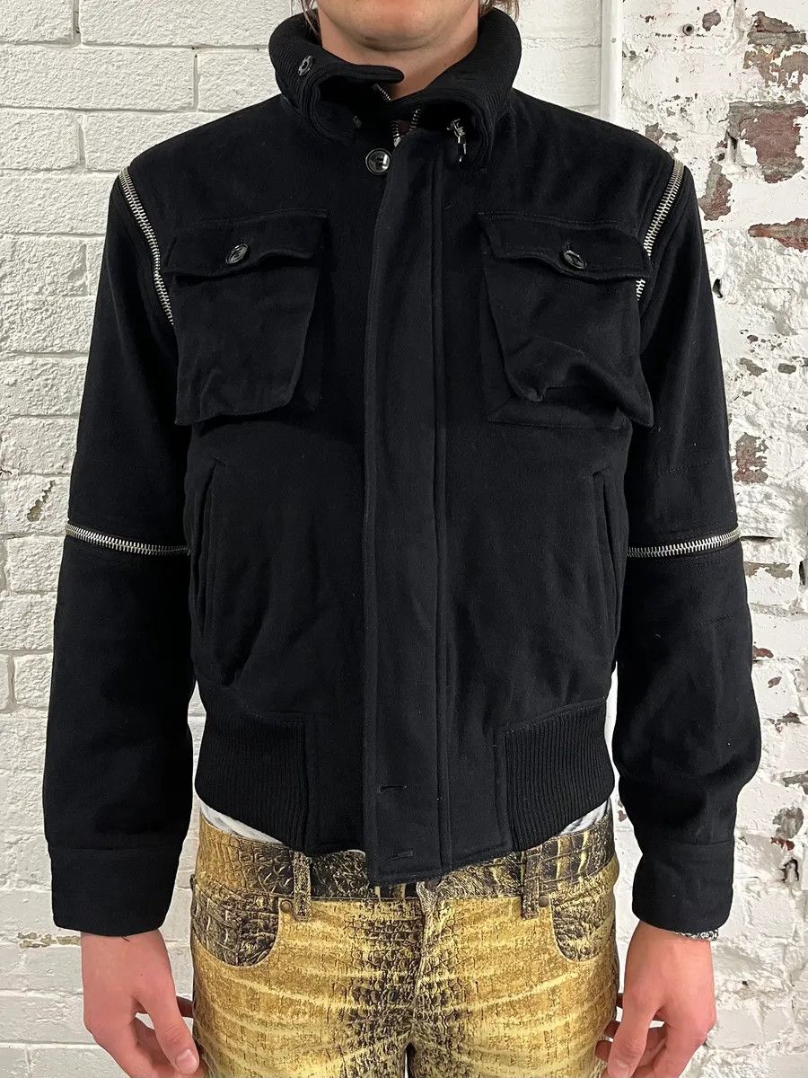 Dolce & Gabbana AW2003 Dolce & Gabbana Black Nylon Detachable Sleeve Bomber Jacket Size US S / EU 44-46 / 1 - 4 Thumbnail
